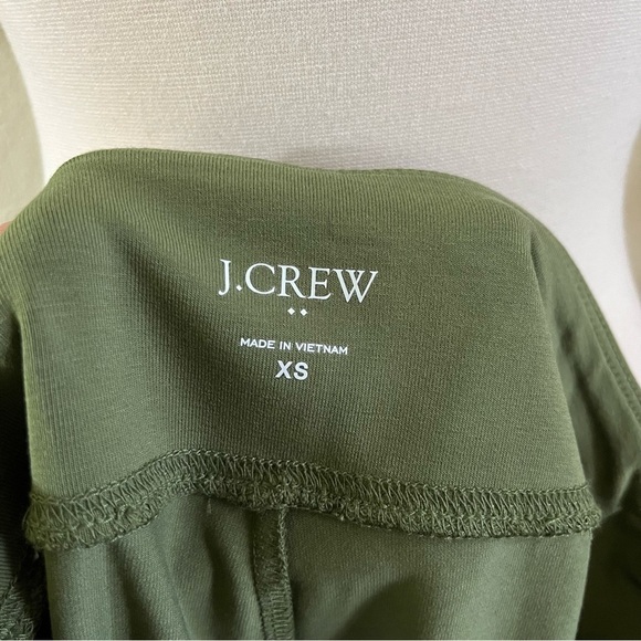 NWT J. Crew Factory Green Cotton Blend Stretch Cropped Leggings Size XS - Picture 6 of 8